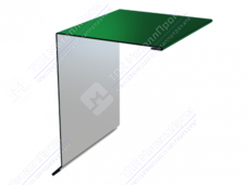 Планка ветровой доски 95 120 15 0,4 2м стандарт ПЭ RAL6002 зеленый лист К-507