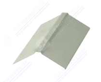 Планка конька плоского простого 150 150 0,4 2м стандарт ПЭ в пленке RAL9002 серо-белый К-511